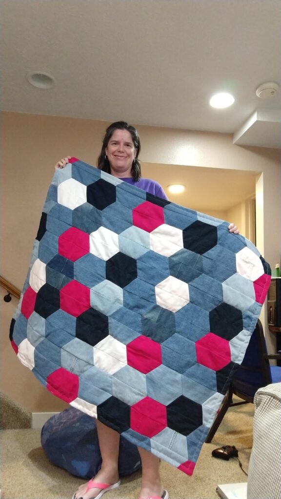 Hexi Denim Quilt