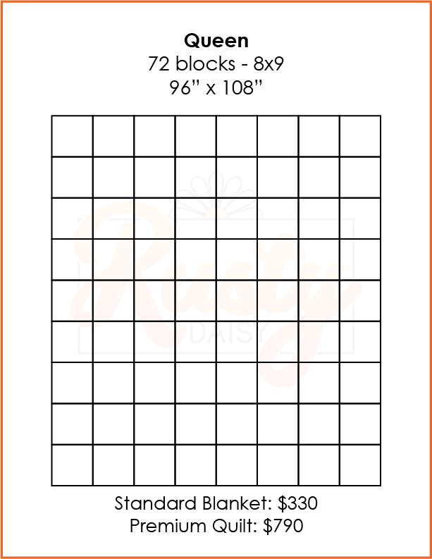 72 Block Blanket / Quilt Layout